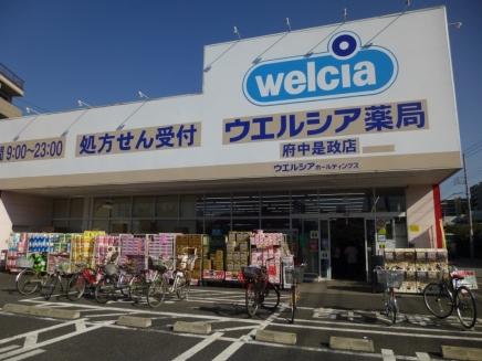 ドラックストア　ウエルシア薬局府中是政店（ドラッグストア）まで577m