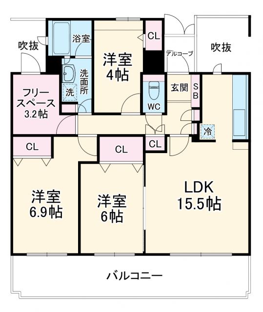 赤松台パークハウス弐番館の間取り写真