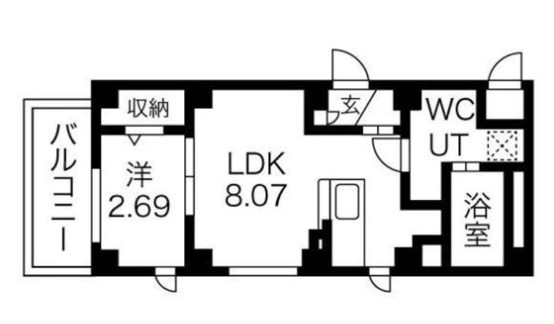 ラシーネ錦町の間取り写真