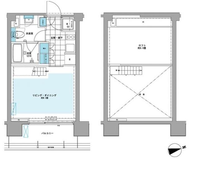 プライムアーバン芝浦LOFTの間取り写真