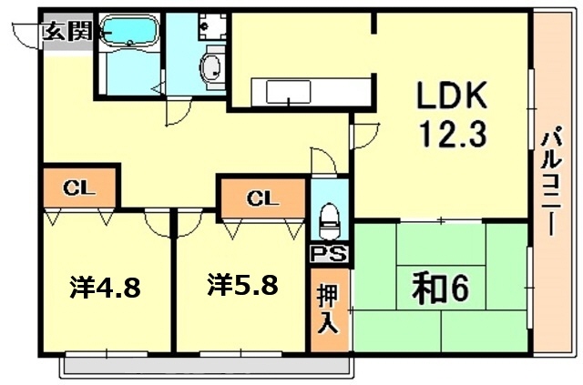 グランディア東灘の間取り写真