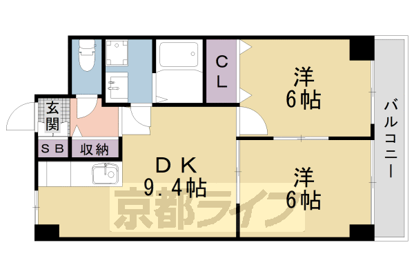 クレアール弐番館の間取り写真