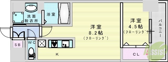 セノアタワー新大阪の間取り写真