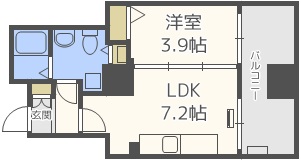ビッグタワー大通公園の間取り写真