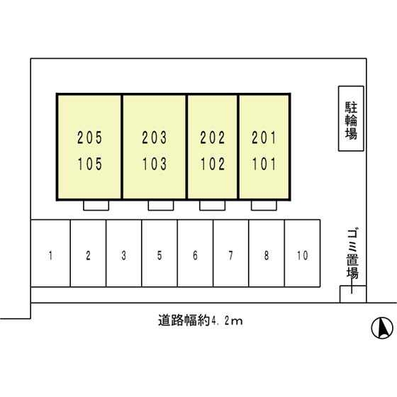 エントランス　ゴミ置き場、駐輪場は敷地内にございます◆