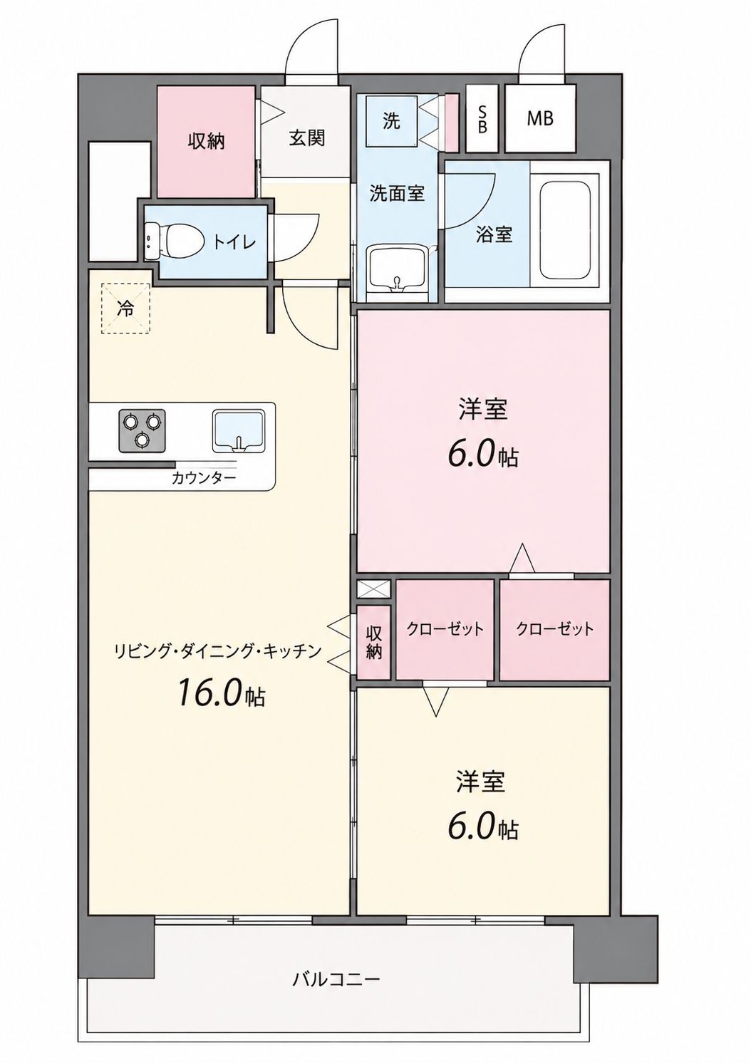 クレリア新深江の間取り写真