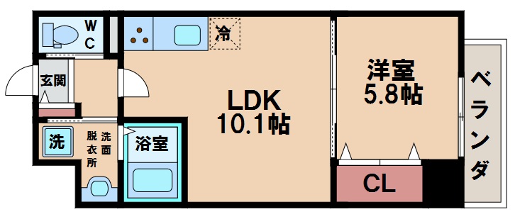 エムズスクエア西田辺の間取り写真