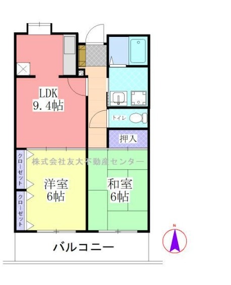 埼玉高速鉄道 鳩ケ谷駅 徒歩9分 4階建 築25年の間取り写真