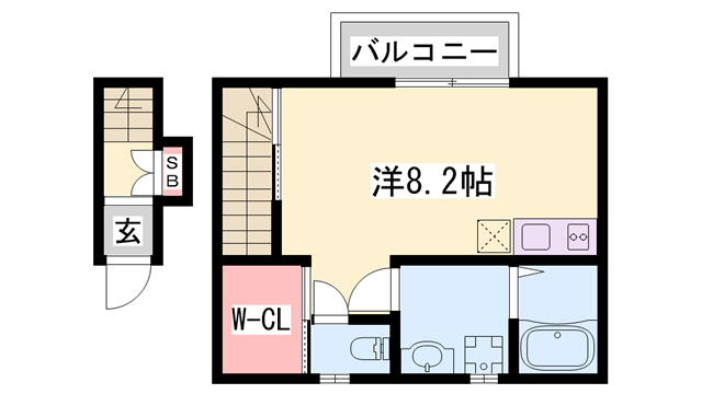 山陽電鉄本線 西江井ケ島駅 徒歩2分 2階建 築2年の間取り写真