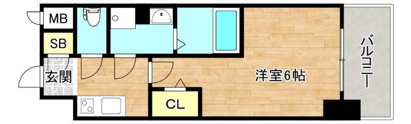 地下鉄中央線 深江橋駅 徒歩4分 11階建 築1年の間取り写真