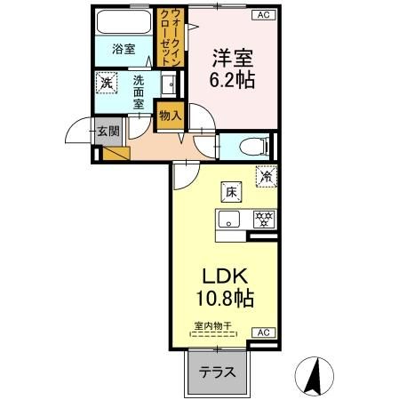 ＪＲ内房線 浜野駅 徒歩24分 3階建 築1年の間取り写真