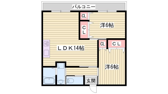 コーポ西明石5の間取り写真