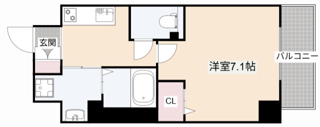 阪急京都線 高槻市駅 徒歩15分 7階建 築9年の間取り写真