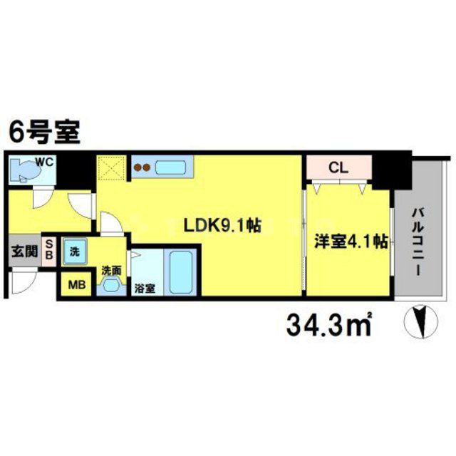 S-RESIDENCE江坂Eminenceの間取り写真