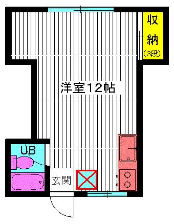 足立区東綾瀬のアパートの間取り