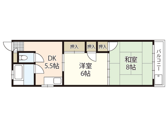 広島市西区草津東のマンションの間取り