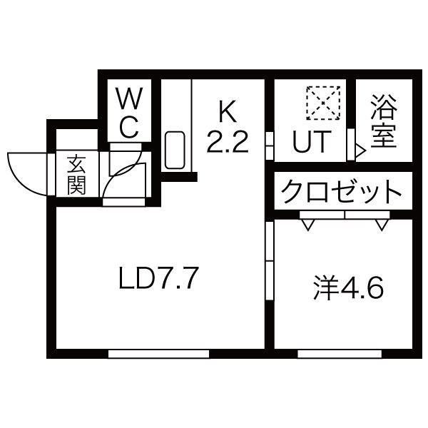 ＪＲ函館本線 手稲駅 徒歩33分 4階建 築10年の間取り写真