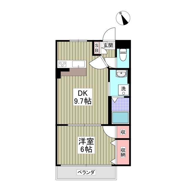 【鶴ヶ島市脚折町のマンションの間取り】