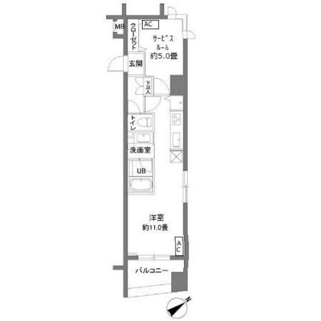 千代田区神田淡路町のマンションの間取り