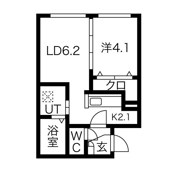 札幌市北区北三十条西のマンションの間取り