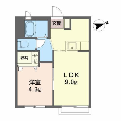 北上市相去町のアパートの間取り