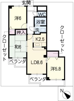 ＩＴＡＫＵＲＡ．Ｍの間取り