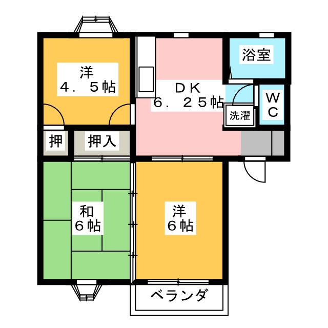 ベルディータカミヤＣの間取り