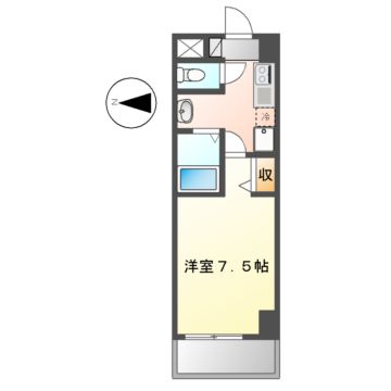 名古屋市昭和区雪見町のマンションの間取り