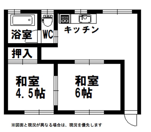 秋田県大館市象ケ鼻1-6　コーポグリーンの間取り