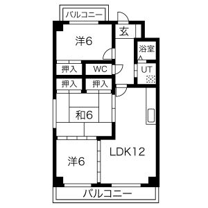 グランドール瑞天の間取り