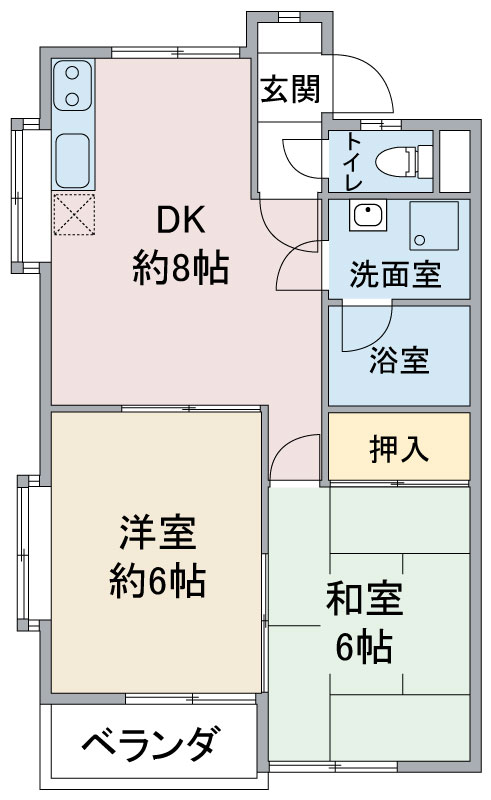 グリーンピア長久手Ｂ棟の間取り