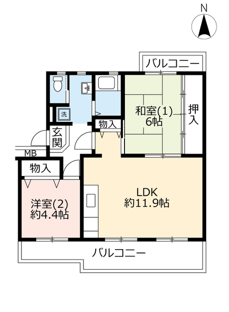 【ＵＲ金沢シーサイドタウン並木一丁目第二の間取り】