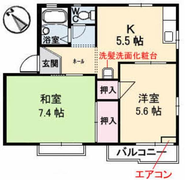 タウニィ平良　Ｂ棟の間取り