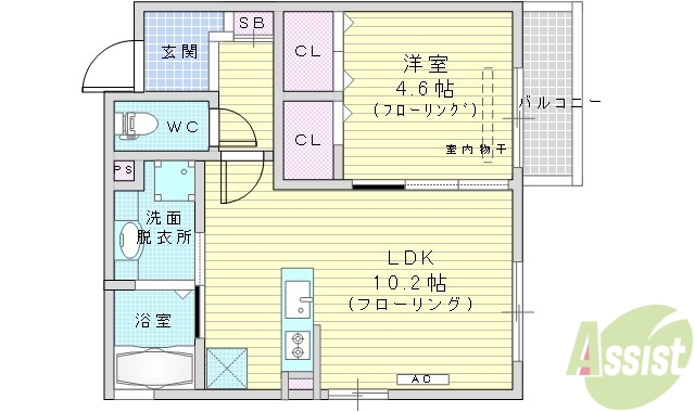 ルリエ江坂の間取り