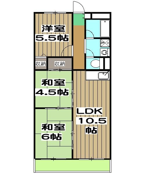 京都市右京区太秦北路町のマンションの間取り