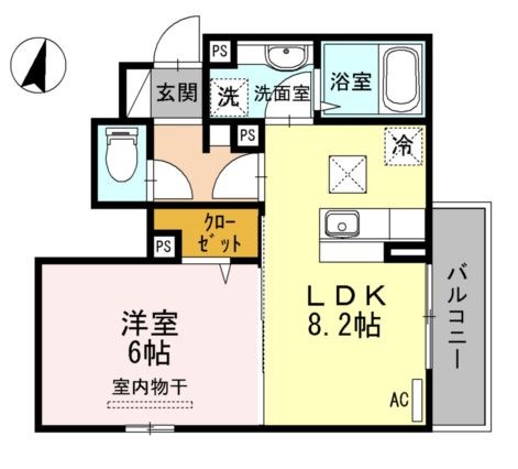 中野区東中野のアパートの間取り