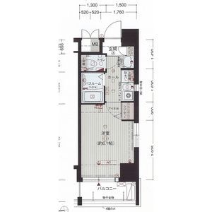 【京都市下京区下鱗形町のマンションの間取り】