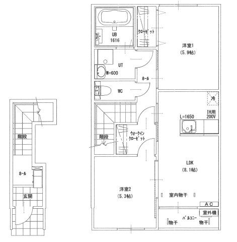 紫波郡紫波町日詰のアパートの間取り