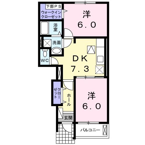 サンウィッシュ　Ｂの間取り