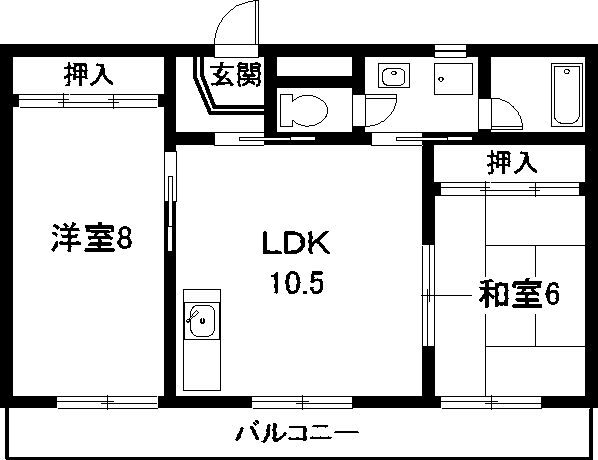 愛知郡東郷町大字和合のアパートの間取り