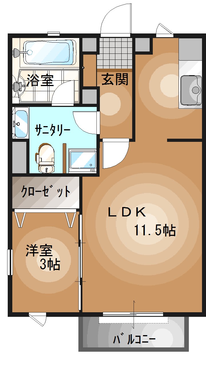 ＪＲ宇都宮線 宇都宮駅 バス乗車時間：15分 最寄りバス停で下車 徒歩15分 2階建 築20年の間取り写真