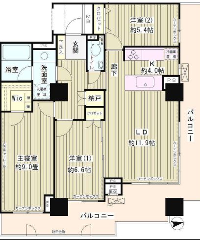 渋谷区神南のマンションの間取り