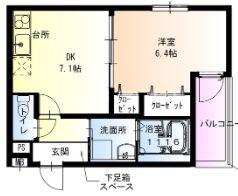 フジパレス城東東中浜III番館の間取り