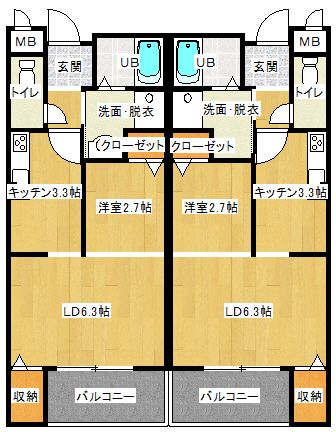 YH神力マンションIIの間取り