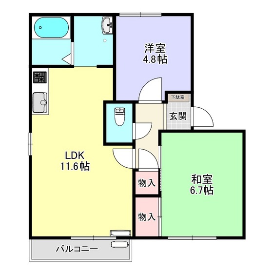 アペックス日進Ｄの間取り