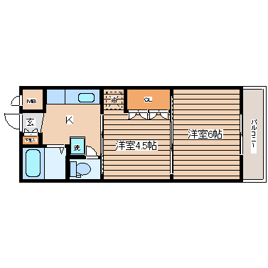 イーグルハイツ銀杏町の間取り