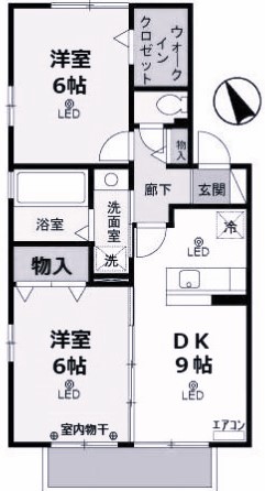 【大里郡寄居町大字寄居のアパートの間取り】