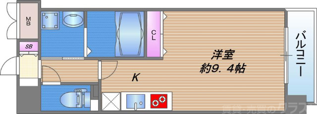 エス・キュート城東中央の間取り