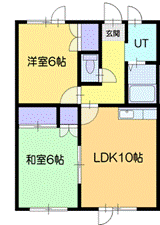 恵庭市柏木町のアパートの間取り