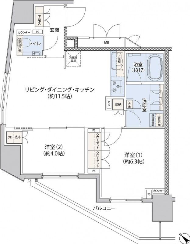 レジディア文京小石川IIの間取り